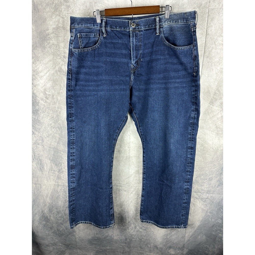 American Eagle Jeans Men 40x30 Blue Classic Bootcut Medium Wash Whiskered Preppy